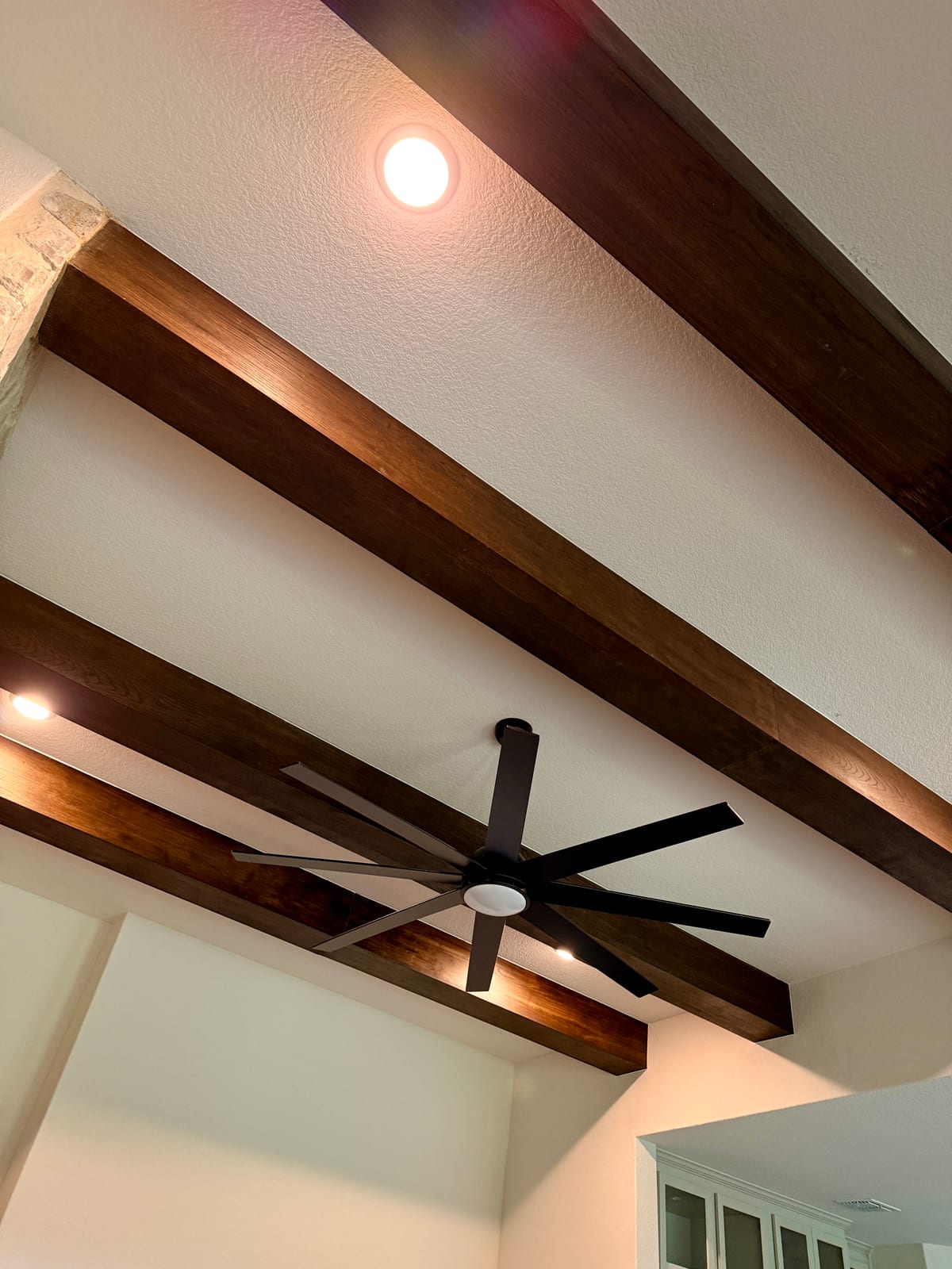 After: Living Room Ceiling Beams